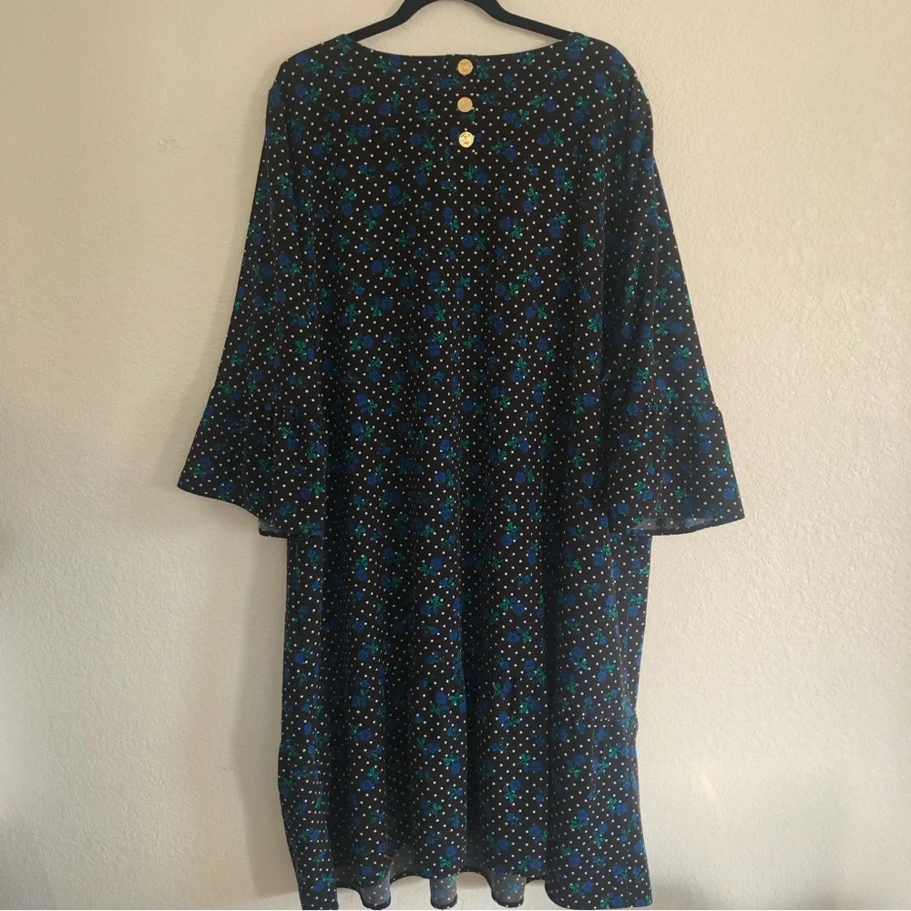 Draper James x Eloquii Forget Me Dots Floral Polka Dot Dress - Picture 6 of 10